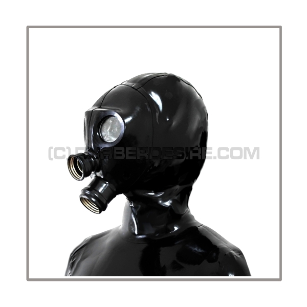 Deluxe NEORGA gasmask-zipperhood-system ULTIMATE-N with tube-set, sniffdildo, inhaler-set and rebreathing-bag-set